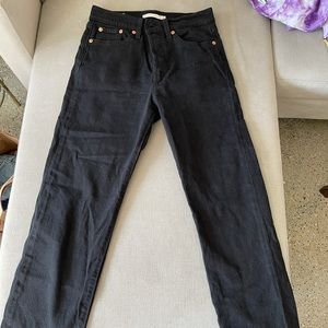 Black Wedgie Straight Jeans